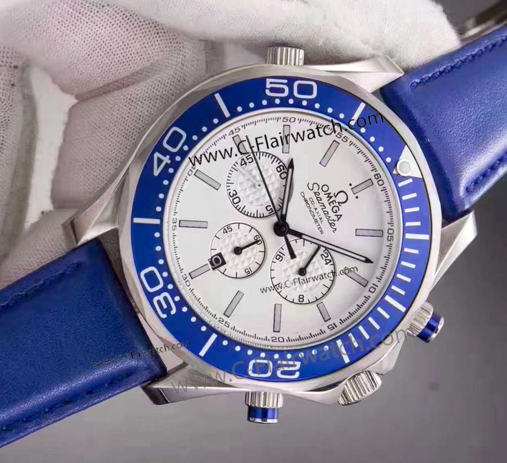Imitation Omega America's CUP Chrono Watch Blue Leather Strap Imitation Omega America's CUP Chrono Watch Blue Leather Strap